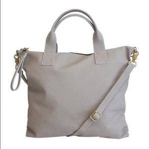 Blair Ritchey Lango Messenger Bag Leather Purse in Grey